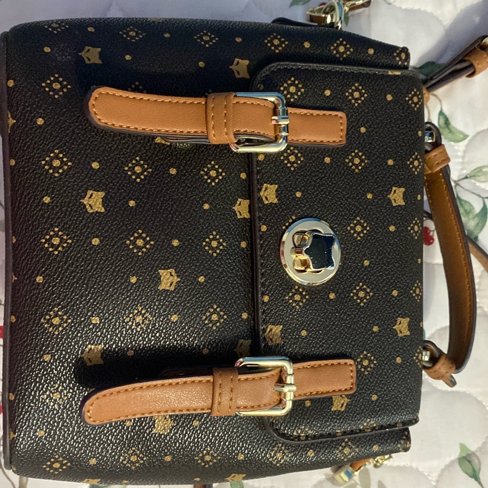 FOXER Small Backpack for Women, PVC Artificial Leather Signature